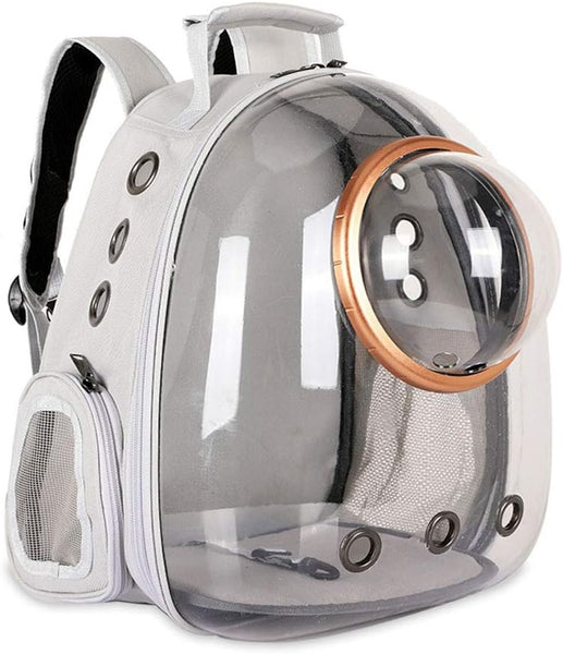 Sipobuy Pet Space Capsule Backpack, Small Medium Cat Puppy Dog Carrier, Transparent Breathable Heat Proof, Pet Carrier for Travel Hiking Walking Camping (Pink)