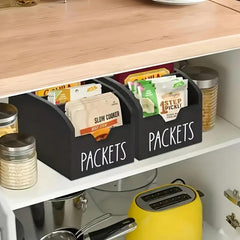 Wooden Storage Basket with Compartments | Multi-Purpose Kitchen Organizer for Spices, Utensils & More | Rustic Home Decor with Clear Viewing Window, Shelf Baskets