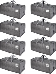 VENO 8 Pack Moving Bags Heavy-Duty Extra Large W/Backpack Straps, Moving House Essentials, Strong Handles & Zips, Clothes Storage, Packing, Laundry Bags, Reusable and Sustainable (Blue, 8 Pack)