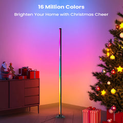 Smart LED Floor Lamp RGBICB Mood Ambient Light Modern Minimalist Backlight with Dual Control via App/Remote | Home Office Decorative Bedside Lamp for Gaming Room, Study, Holiday Birthday Gift, Halloween Christmas Decoration