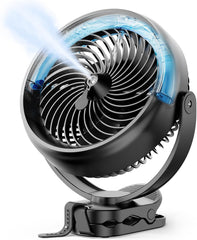 Koonie 10000Mah Clip on Fan, 8 Inch Portable Fans, Rechargeable USB Fan, 360° Rotate & 4 Speeds, Strong Airflow, Sturdy Clamp for Office Desk Golf Car Outdoor Travel Camping Tent Gym Treadmill