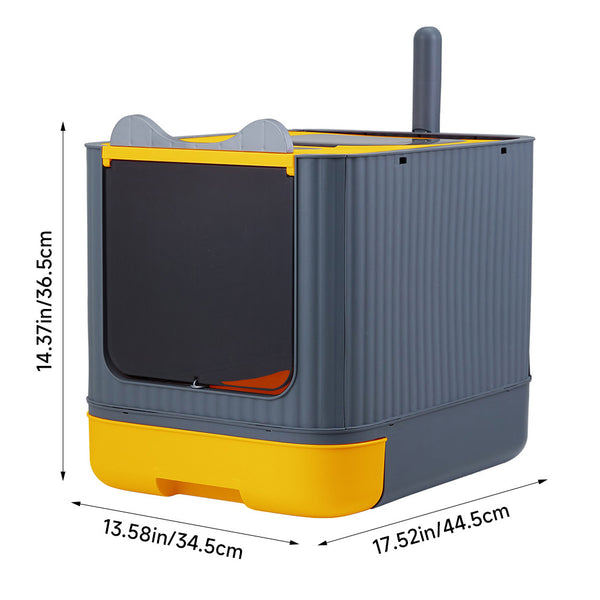 Cat Litter Box, Plastic Pet Toilet, Removable Litter Box, Large Cat Litter Box Hooded Litter Tray Drawer, UV Sterilization and Deodorization, Provide Your Cat with A Comfortable Place