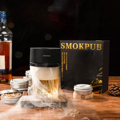 Electric Whiskey Smoker Kit Built-In Lighter, No Butane Needed, Cocktail Smoker Kit with 6 Wood Chips, Old Fashioned Drink Smoker Kit, Bourbon Whiskey Gifts for Men,Dad,Husband