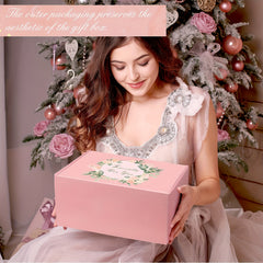 Pink Birthday Gifts for Women - Unique Pampering Gift Baskets, Perfect for Mothers, Wives, Sisters, Girls, Daughters, And Grandmothers - Rose Pamper Gifts, Relaxation Spa Ladies Gifts Self Care Package - Back to School - Valentine's Day Gift Set