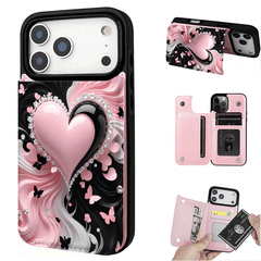 Phone Case - Phone Case with Wallet Card Holder And Credit Card Slots Designed for Iphone And Samsung Galaxy S Series, Featuring a Cute And Stylish Design for Iphone 17 Air/16/15/14/13/12/11/Plus/Pro/Pro Max And Samsung Galaxy S22/S23/S24 FE/S25/S26