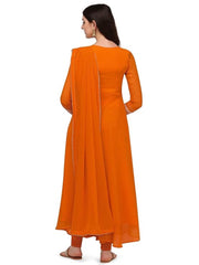 Estationeryhouse Women's Georgette Anarkali Kurta Kurti with Dupatta (Bottoms not Included)