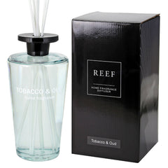 REEF 1000ml Reed Oil Diffuser Set, Sandalwood, Teak Wood, Tobacco & Oud, Luxury Beautiful Home Fragrance for Bedroom Living Room Home Decor Office Essential Oil Reed Diffuser for Stress Relief