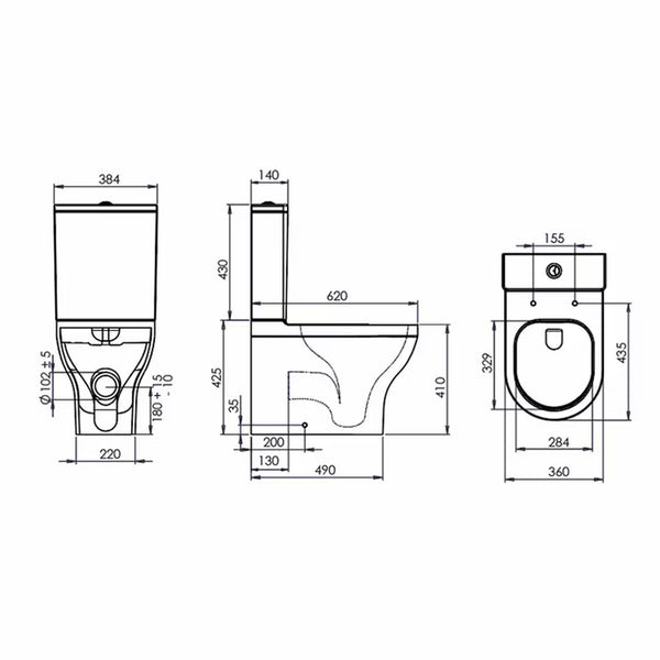 Tavistock Lindo Closed Back Toilet with Cistern and Seat