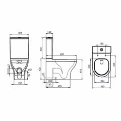 Tavistock Lindo Closed Back Toilet with Cistern and Seat
