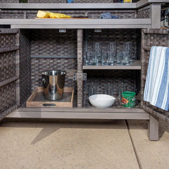 Sunvilla Taylor 5 Piece High Dining Wicker Bar Set + Cover
