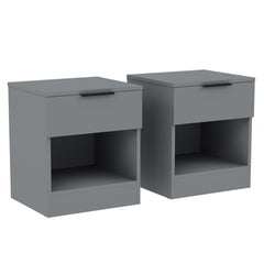 Vida Designs Trega 1 Drawer Bedside Chest Set Of 2, End Table Nightstand Space Saving Storage Organizer Bedroom Furniture
