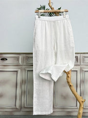 Women's Comfortable Straight-leg Pants - Lightweight Summer Casual Trousers, Wide-leg, Loose-fit, Breathable Straight-leg Pants