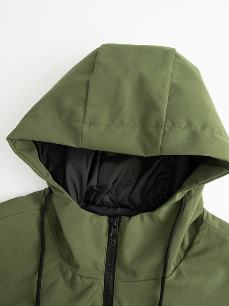 Men'S Mid-Length Trench Coat Jacket, Adjustable Hood with Drawstring, Large Pocket Design, Lightweight And Breathable, Fashionable And Versatile, Suitable for Daily Casual Wear, Dates, And Travel, Spring Fall Essential Top Coat