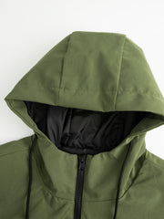 Men'S Mid-Length Trench Coat Jacket, Adjustable Hood with Drawstring, Large Pocket Design, Lightweight And Breathable, Fashionable And Versatile, Suitable for Daily Casual Wear, Dates, And Travel, Spring Fall Essential Top Coat