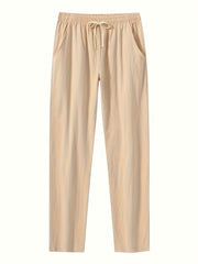 3pcs Solid Pants for Men, Trendy Casual Trousers for Males