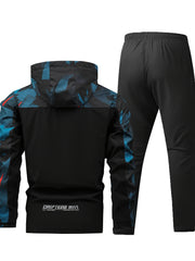 Men'S Long-Sleeve Sports Outfit with Casual Long Pants