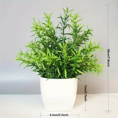 4pcs Artificial Mini Potted Plants, Fake Eucalyptus Plant in Pots House Plants for Home Office Decor