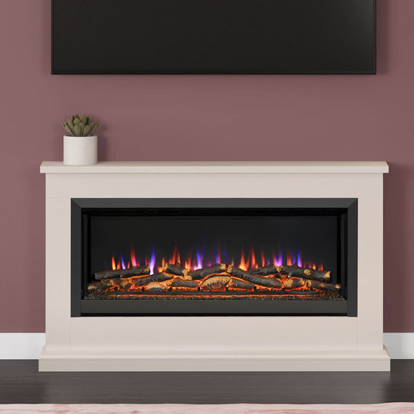 Flare Hansford Grande Electric Fireplace Suite in Cream, 2Kw