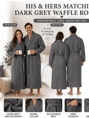 Unisex Waffle Bath Robe Luxury 100 Egyptian Cotton Soft Hotel Quality Dressing Gown Spa Shawl Lightweight Sleep Nightwear Collar Robe Size S-XL