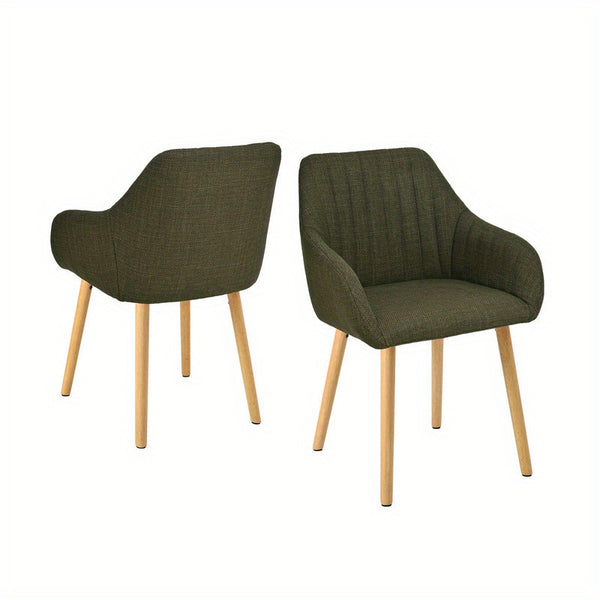 Modern Scandinavian Dining Chairs Suitable for - Ergonomic Armrests & Padded Seats with Cushioned Backrest, Soft /Upholstery & Sturdy Legs - - Modern Chairs, for, or for Company Events (Assembly Required)