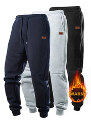 3pcs 3-Pc Men'S Autumn And Winter Sports Casual Pants, Men'S Autumn And Winter Warm Casual Pants, Men'S Autumn And Winter Running Pants, Autumn And Winter Outdoor Pants, Jogging Outdoor Sports Pants Warm And Thickened, Great Gift