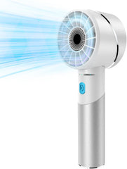 Handheld Fan, 7000RPM Turbo Portable Fan with 16H Battery, 4-Speed USB Rechargeable Mini Fan | Metal Alloy Pocket Fan, Travel Essentials for Outdoor, Travel, Office, Home | Summer Gift, Grey