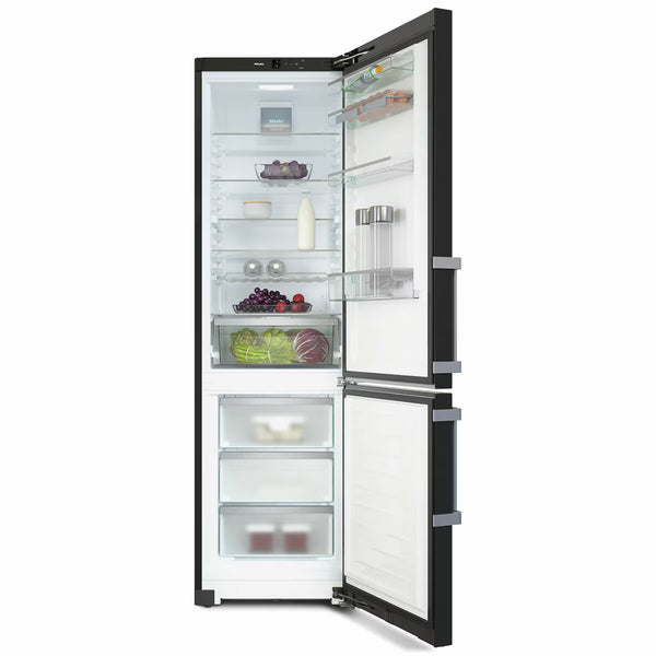 Miele KFN 4795 AD Fridge Freezer, a Rated in Black Steel