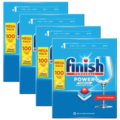 Finish Power Essential Dishwasher Tablets | Lemon | 400 Tabs Bulk Pack