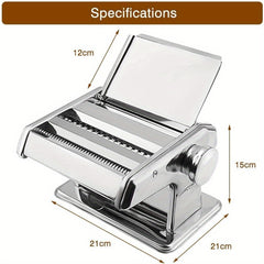 Pasta handmade pasta maker Pasta maker Sturdy handmade pasta cutter 3 in 1 stainless steel manual fresh pasta maker Dough roller Long pasta thin pasta thick pasta 0.5-3 mm thickness