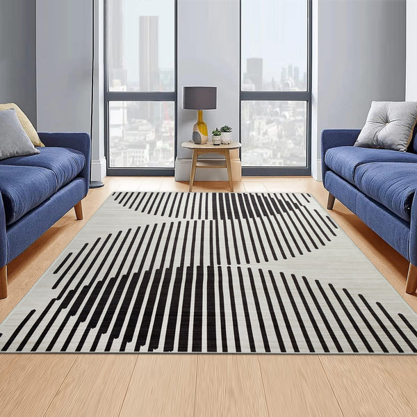 1pc Ultra Soft Printed Rug – Modern Non-Slip Living Room Area Rug, Stylish and Soft Printed Mat, Machine Washable Carpet for Bedroom, Home, and Office Floor Decoration