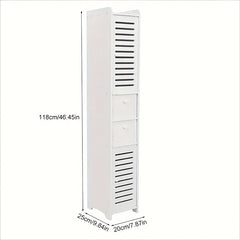 Under Sink Bathroom Cabinet, White Basin Cabinet, Bathroom Under Sink Bathroom Storage Units Freestanding, Wood Plastic Board Bathroom Storage Unit, 59.94X29.97X58.42cm
