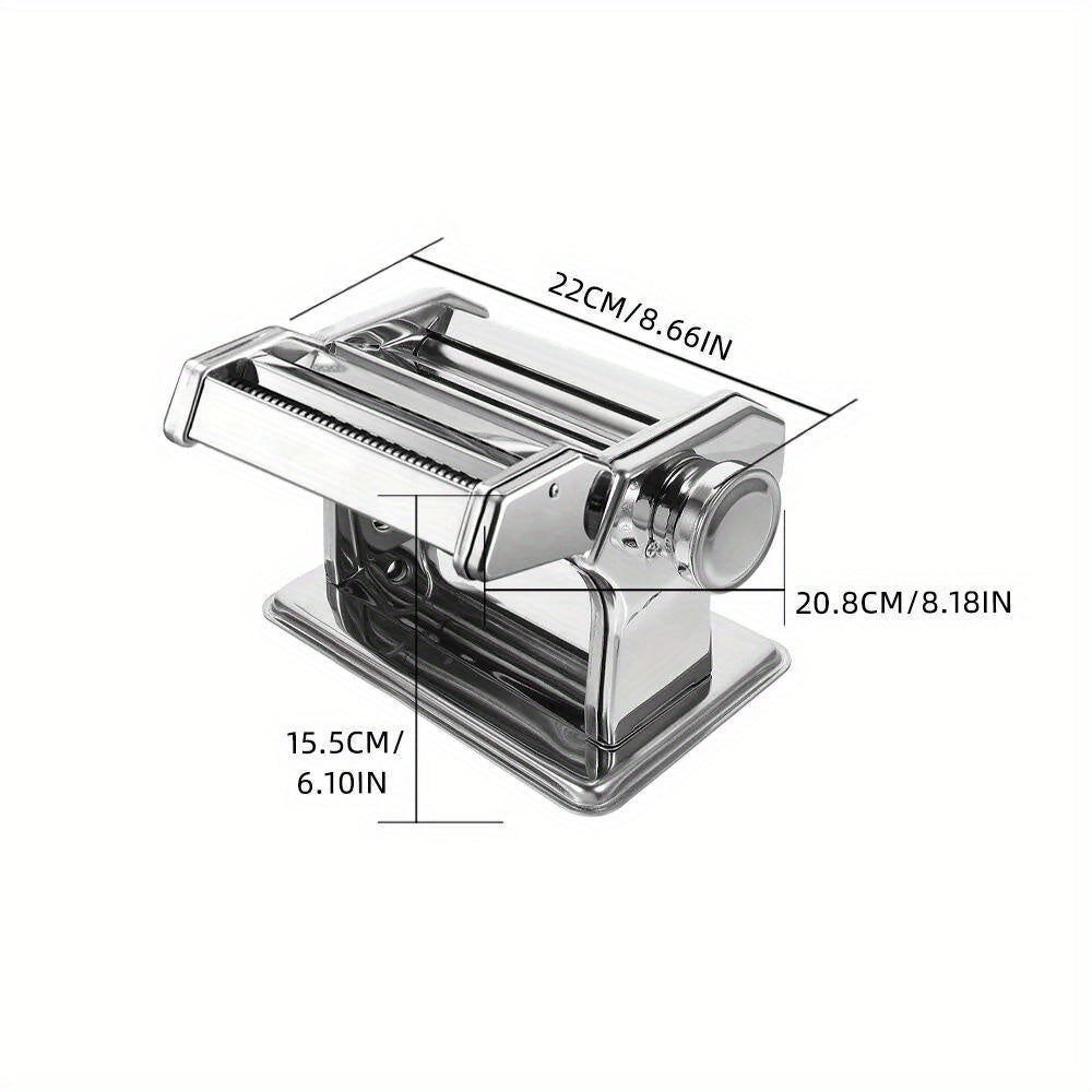 22 X 20.8 X 15.5 Cm Stainless Steel Adjustable Pasta Maker Machine Lasagne Spaghetti Ravioli Cutter
