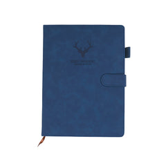 A4 Notebook with Magnetic Snap Closure, 400 Page Thick Lined Notepad in Soft Leather, Durable Business & Office Diary for Work Meetings, Professional Record Book