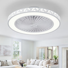 Silent Ceiling Fan with Light And Remote Control 6 Speeds And Wind Reversible Dimmable LED Ceiling Fan Light with Remote Control for Living Room Bedroom Dining Room