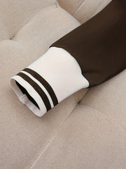 Fashionable Elegant Solid Color Casual Street Striped Suit and Pants Set