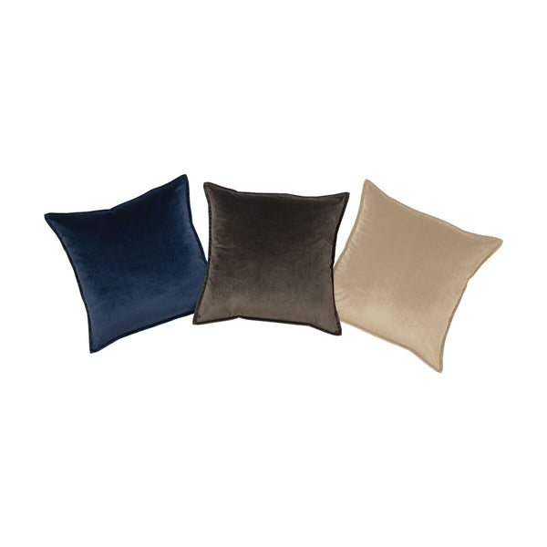 Velvet Feather Filled Deco Cushion 55 X 55 Cm, Beluga