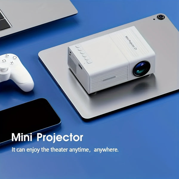 Local 1080P Portable Mini Projector | Compatible with iOS, Android, Windows & More, Compact Cube Design, Includes Remote Control, USB-Powered, Ideal for Smartphones, PS4, and USB Devices, 620 ANSI Brightness, 1920x1080 Full HD Resolution
