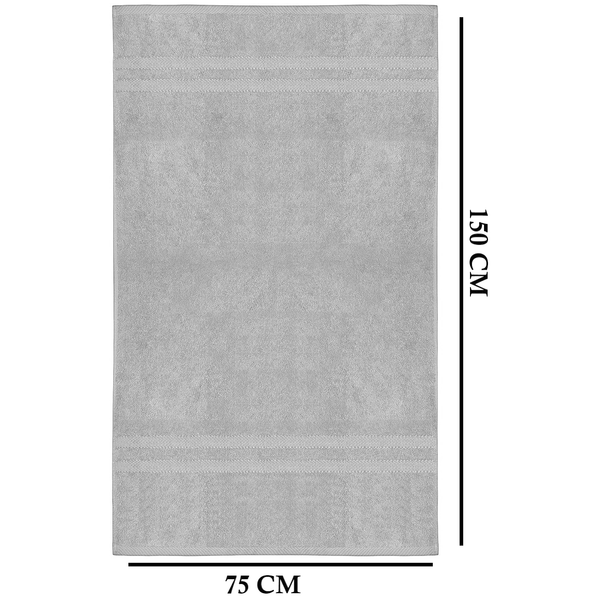 4 X Large Jumbo Bath Towels 100% Egyptian Cotton -75 x 150 cm- Soft Quick Dry Hotel Spa Big Bathroom Towels Set
