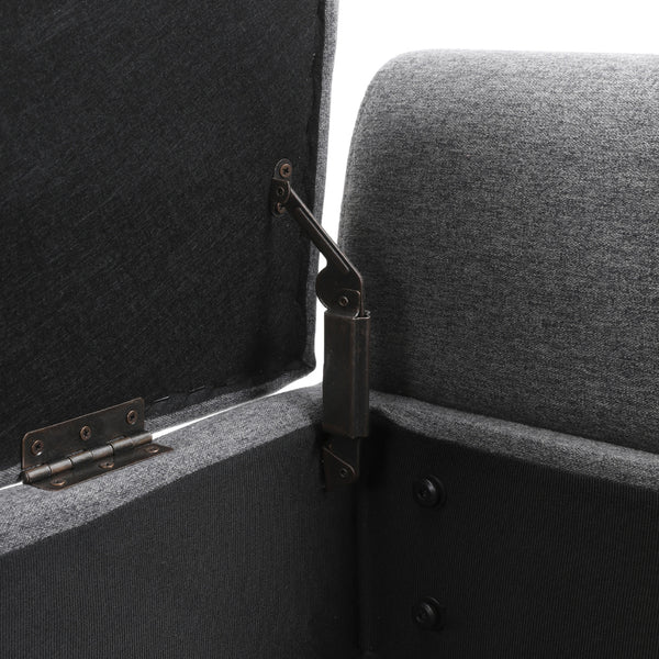 1pc Upholstered Bench Chiar With Storage Box, Padded Bench With Storage Space, Window Seat Bench, End of Bed Bench, Shoe Bench, Footstool With Wooden Legs For Hallway, Living Room, Bedroom, 153*46*54cm