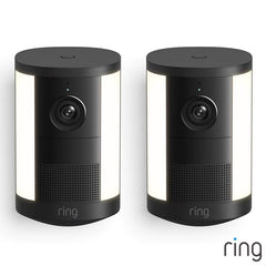 Ring Spotlight Cam (2Nd Gen) Battery Black Security Camera - 2 Pack