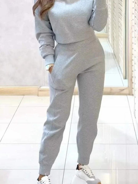 2024 New Style - Autumn and Winter Women's high-neck, fitted long-sleeved Casual Set