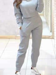 2024 New Style - Autumn and Winter Women's high-neck, fitted long-sleeved Casual Set