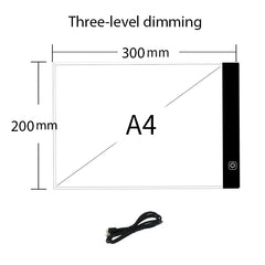 Led Drawing Copy Pad 3 Level Dimmable Board Table Animation Painting Educational Toys Gift Adjustable Light Notepad for Children