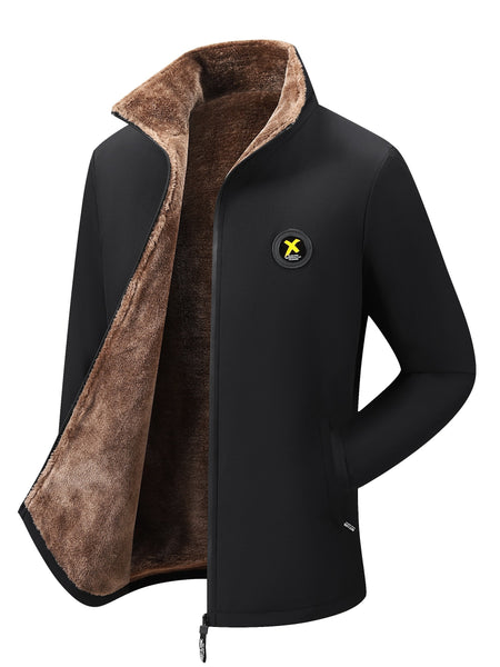 Men's New Stand-up Collar Casual Autumn and Winter Jacket Jacket Men's Velvet Padded Warm Fashion Winter Clothes -padded Jacket