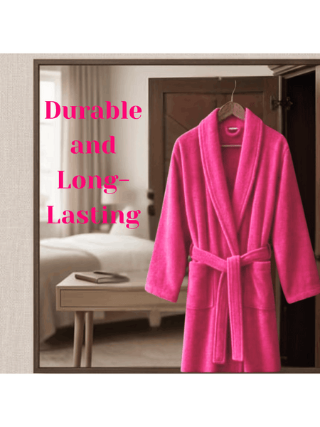Mens and Ladies Shawl Collar Bathrobe 100% Egyptian Cotton Unisex Shawl Collar Dressing Gown Terry Towelling Bathrobe One Size