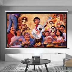 1pc Projector Accessory|Projection Screen-White,Portable 72-inch - High-definition Projection Screen for Display Boards in Schools/ Offices, Easy Installation (133x75cm)