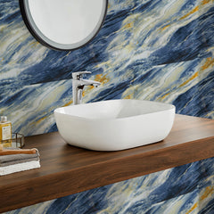 10/20/30/40 Pack Luxury Marble Effect Self-adhesive Floor Tiles 60x30cm, 2mm Thicken Vinyl Flooring Tiles Wall Stickers, Removable PVC Wall Decals, Suitable for Living Room, Bedroom, Kitchen Backsplashes, Bathroom, Office, Background Walls, Easy To Instal