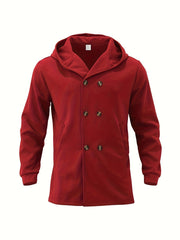 2024 Foreign Trade New Product Men'S Mid-Length Slim Fit Windbreaker Hooded Casual Pure Coat Performance Clothing