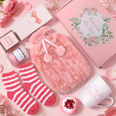 Pink Birthday Gifts for Women - Unique Pampering Gift Baskets, Perfect for Mothers, Wives, Sisters, Girls, Daughters, And Grandmothers - Rose Pamper Gifts, Relaxation Spa Ladies Gifts Self Care Package - Back to School - Valentine's Day Gift Set