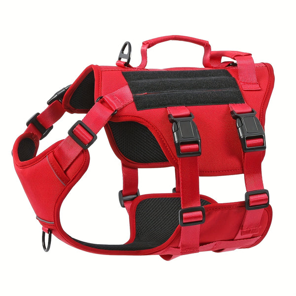 Reflective No-Pull Dog Harness for Large Breeds - Escape-Proof, Soft Padded Full Body Vest with Adjustable Straps & Dual Handles, Ideal for Walking, Hiking & Training - Black Checkered Design